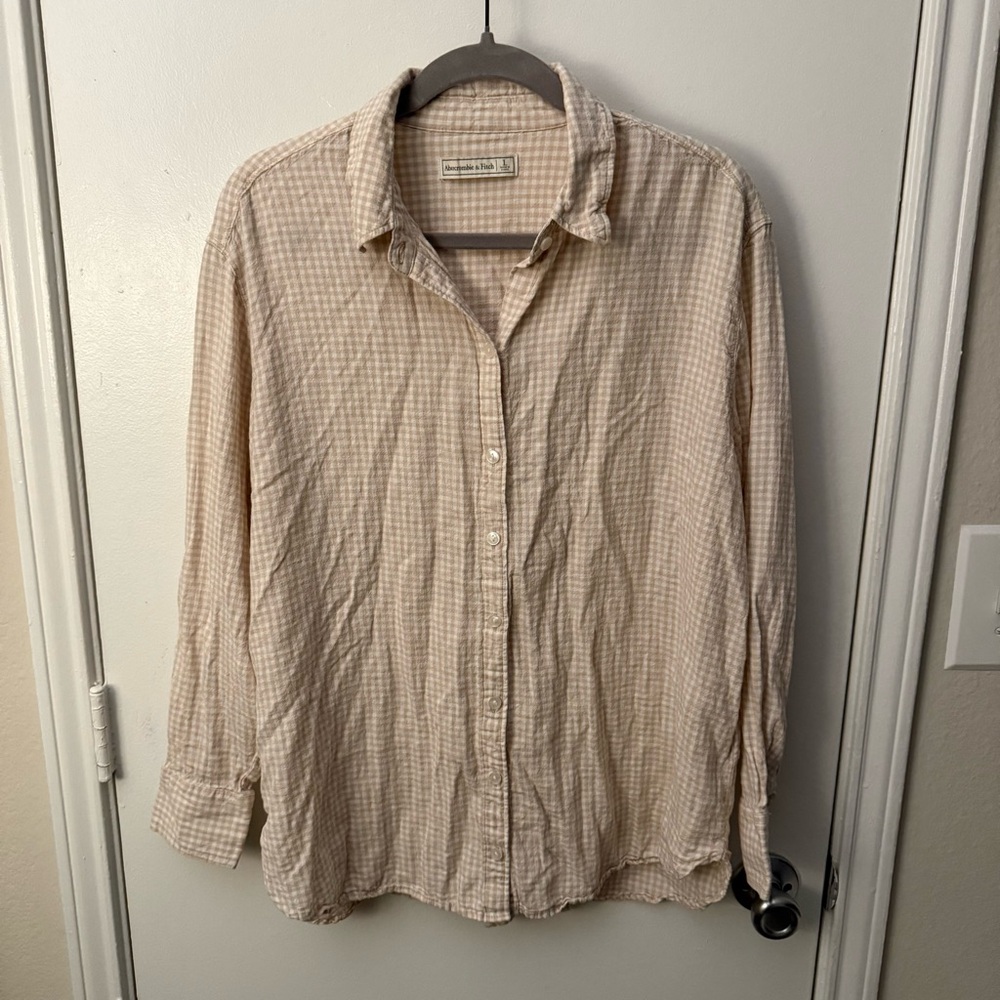 Abercrombie Beige Checkered Shirt